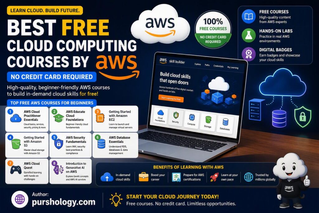 Best Free Cloud Computing Courses by AWS (No Credit Card Required)