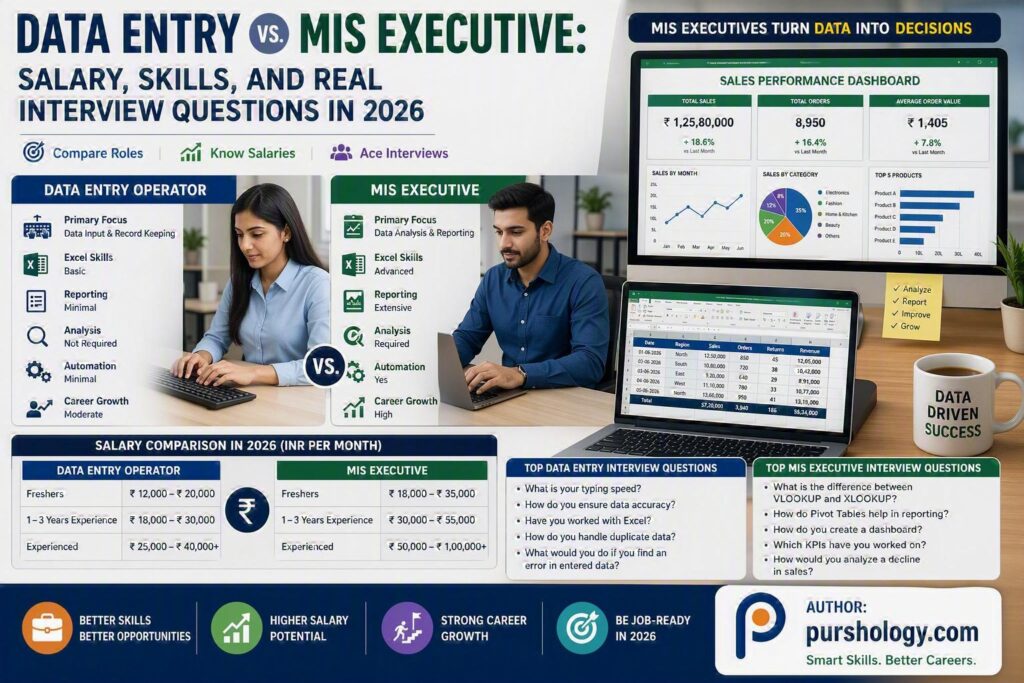 Data Entry vs. MIS Executive: Salary, Skills, and Real Interview Questions in 2026