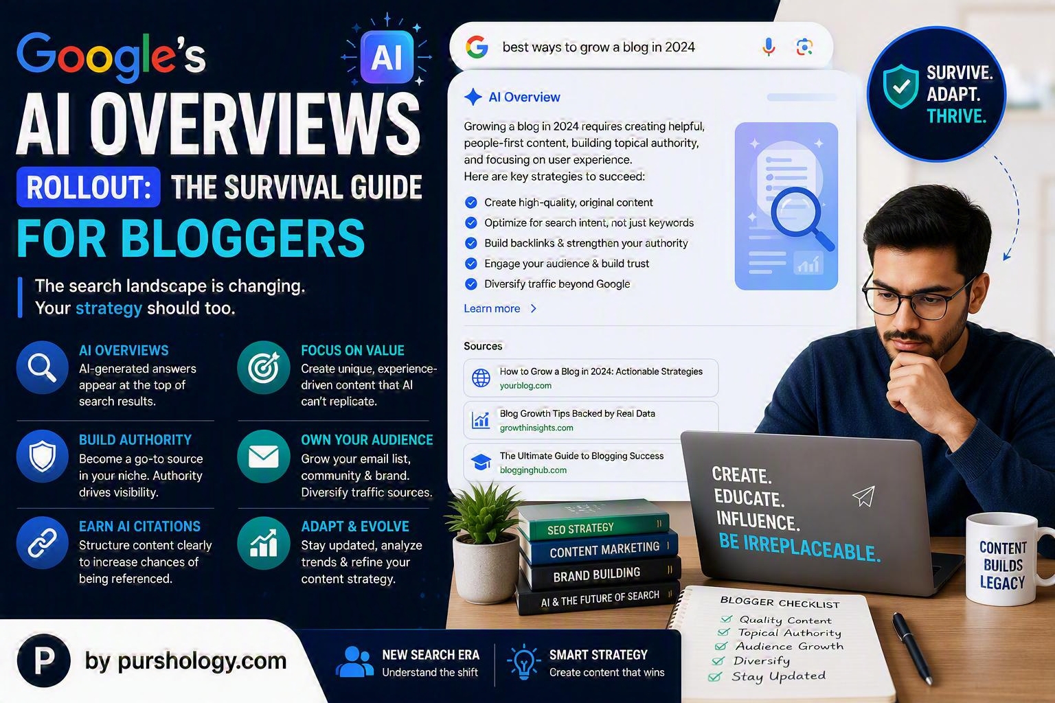 Googles AI Overviews Rollout- The Survival Guide for Bloggers - purshoLOGY Google's AI Overviews Rollout: The Survival Guide for Bloggers