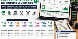 Gym & Fitness Center Admin: Free Excel Template for Tracking Memberships