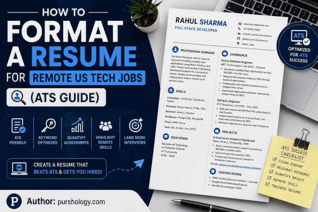 How to Format a Resume for Remote US Tech Jobs (ATS Guide)
