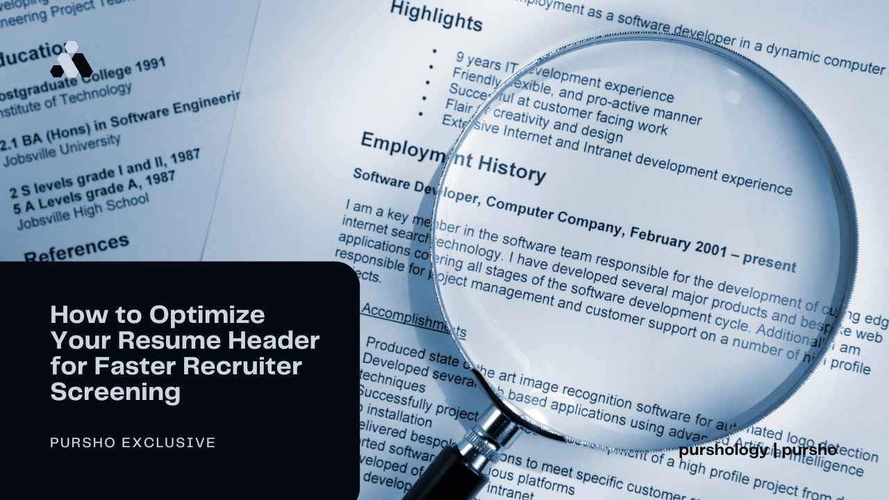 How to Optimize Your Resume Header for Faster Recruiter Screening