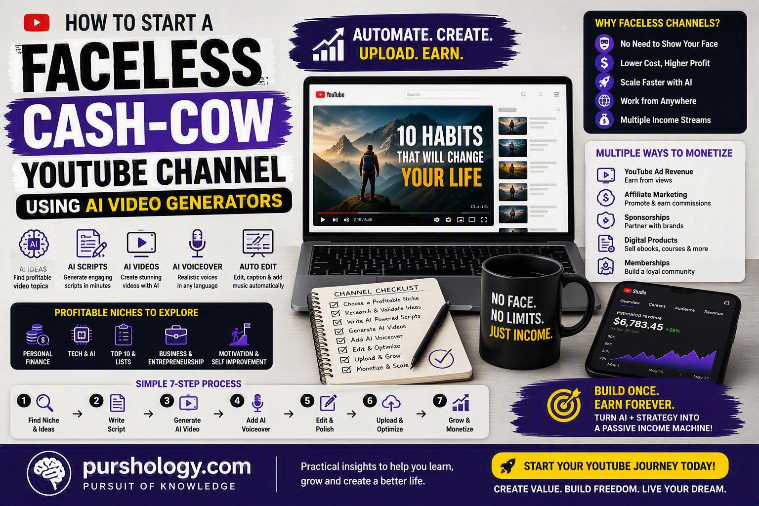How to Start a Faceless Cash-Cow YouTube Channel Using AI Video Generators