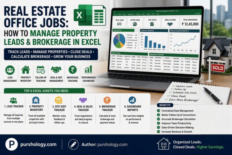 Real Estate Office Jobs: How to Manage Property Leads & Brokerage in Excel