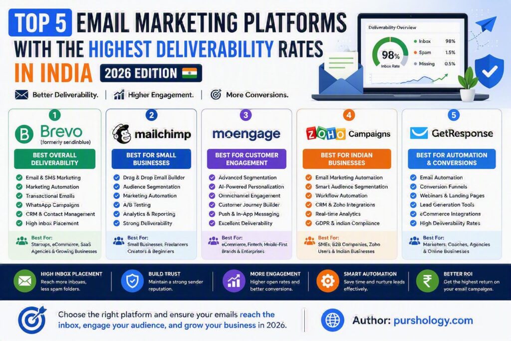 Top 5 Email Marketing Platforms with the Highest Deliverability Rates in India (2026 Edition)