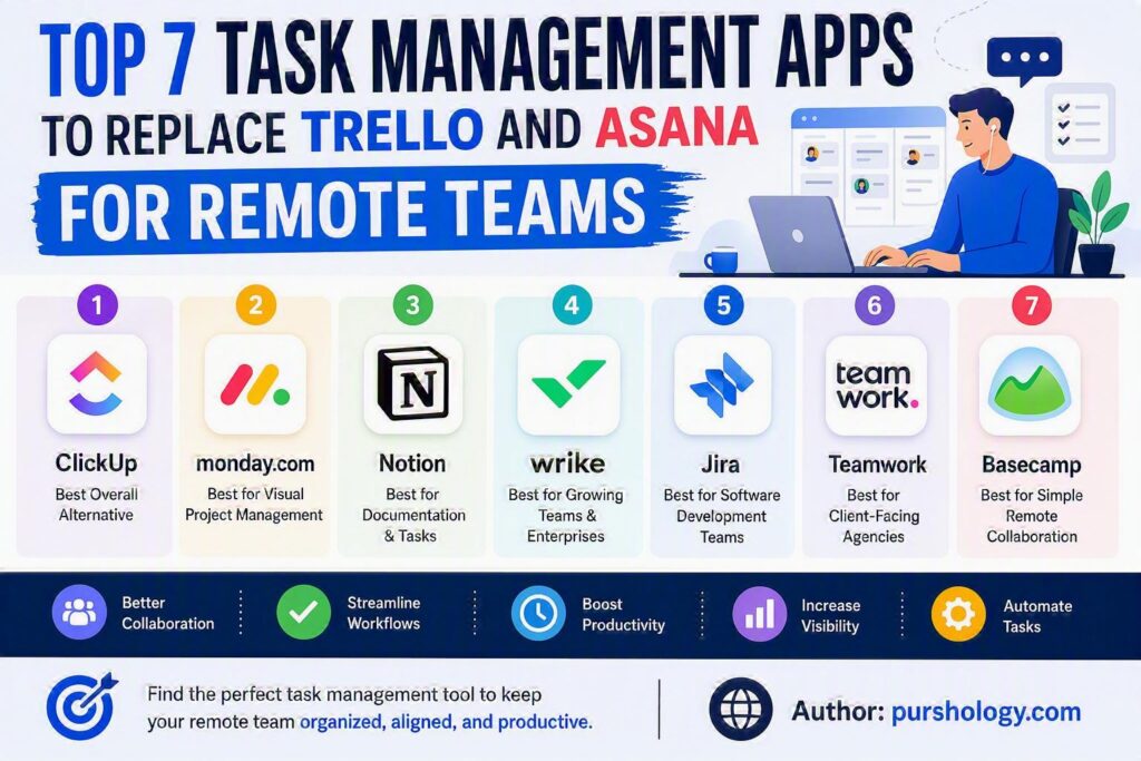 Top 7 Task Management Apps to Replace Trello and Asana for Remote Teams in 2026