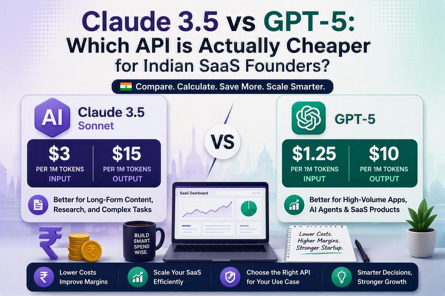 Claude 3.5 vs GPT-5: Which API Is Actually Cheaper for Indian SaaS Founders?
