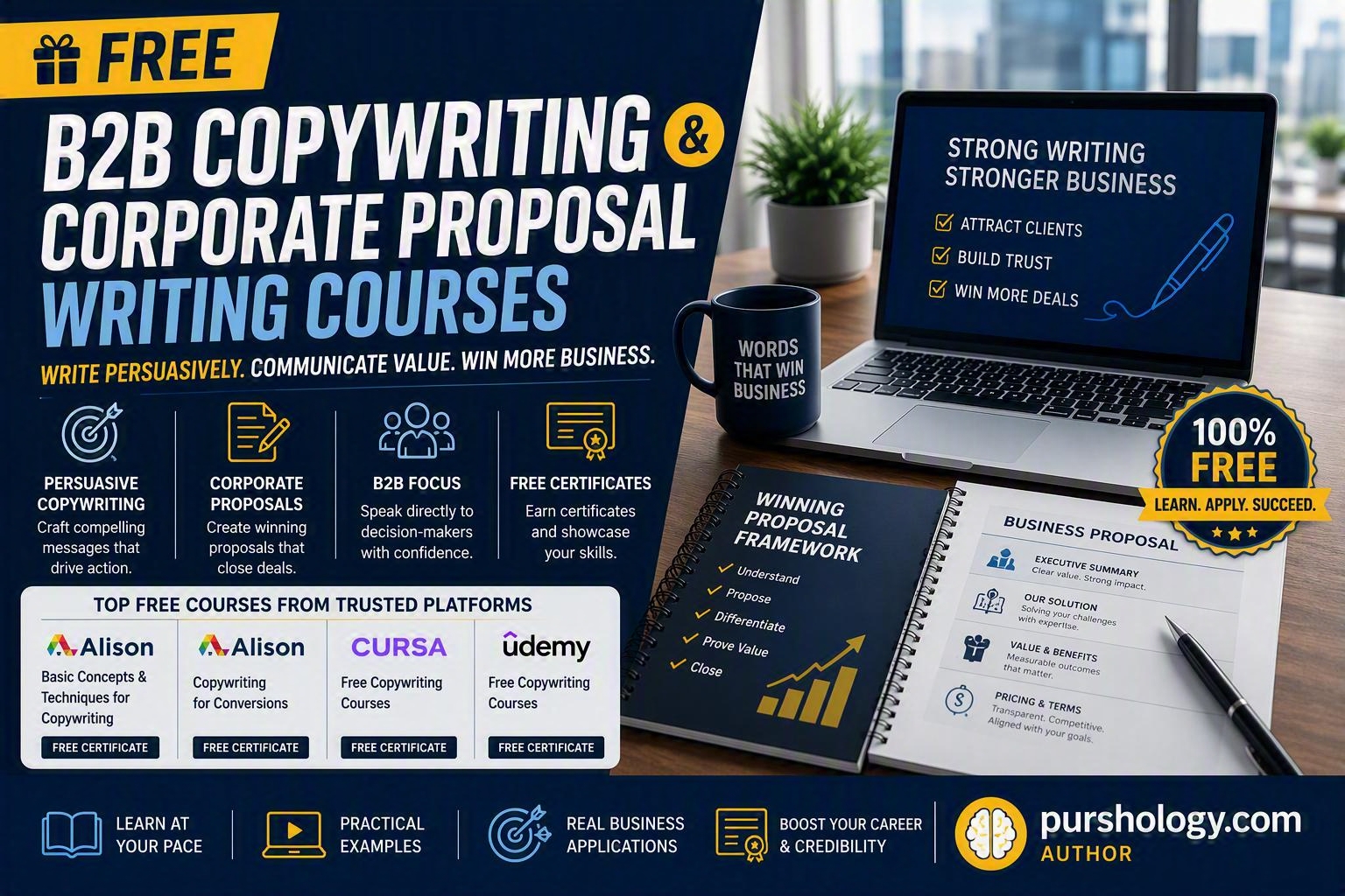 Free B2B Copywriting Corporate Proposal Writing Courses to Elevate Your Business Communication Skills - purshoLOGY Free B2B Copywriting & Corporate Proposal Writing Courses to Elevate Your Business Communication Skills