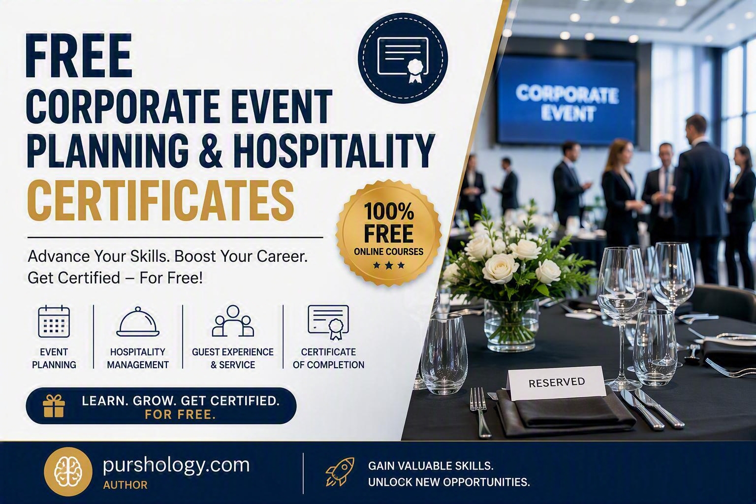 Free Corporate Event Planning & Hospitality Certificates: Boost Your Career Without Spending a Rupee