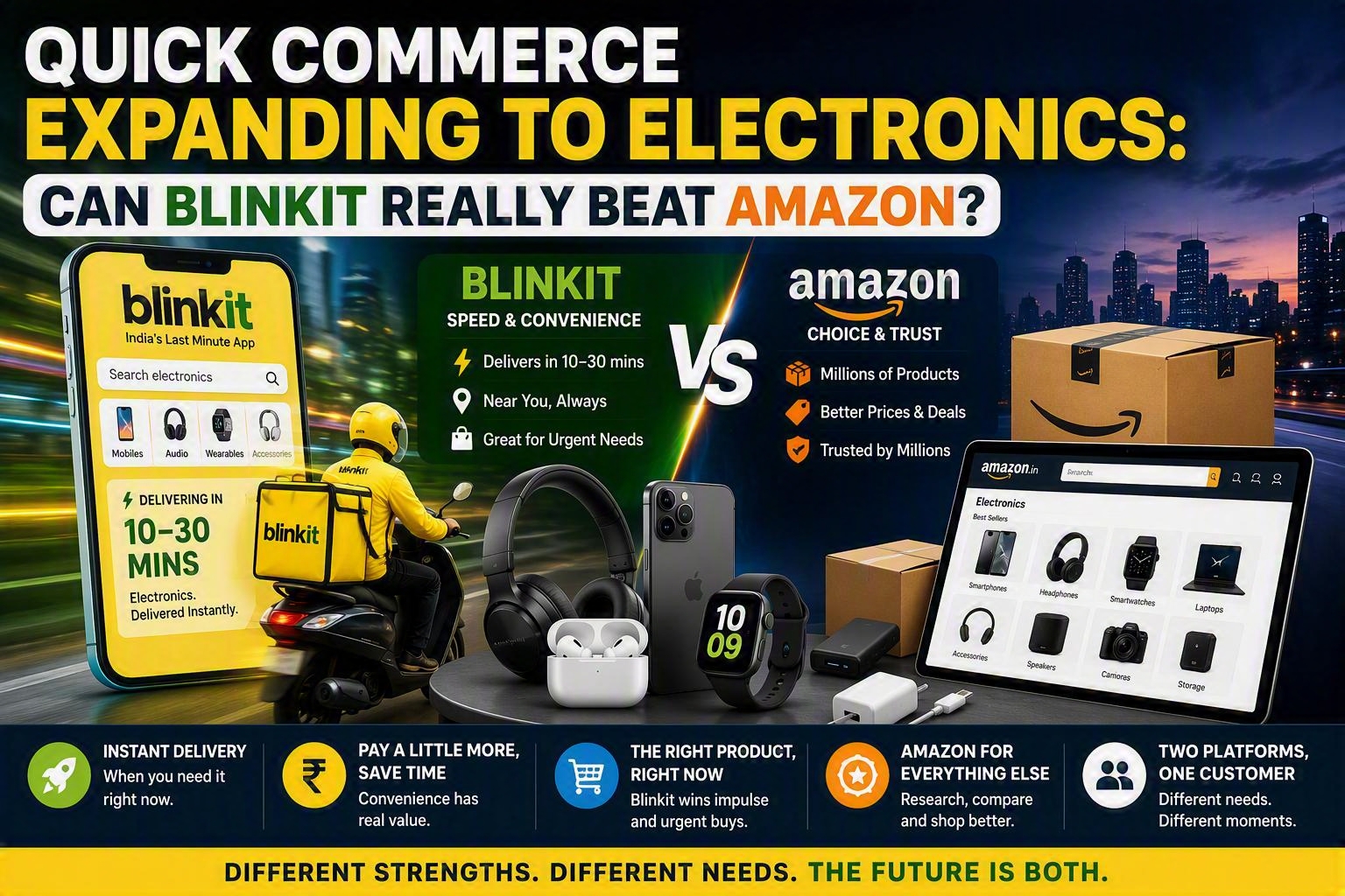 Quick Commerce Expanding to Electronics- Can Blinkit Really Beat Amazon - purshoLOGY Quick Commerce Expanding to Electronics: Can Blinkit Really Beat Amazon?