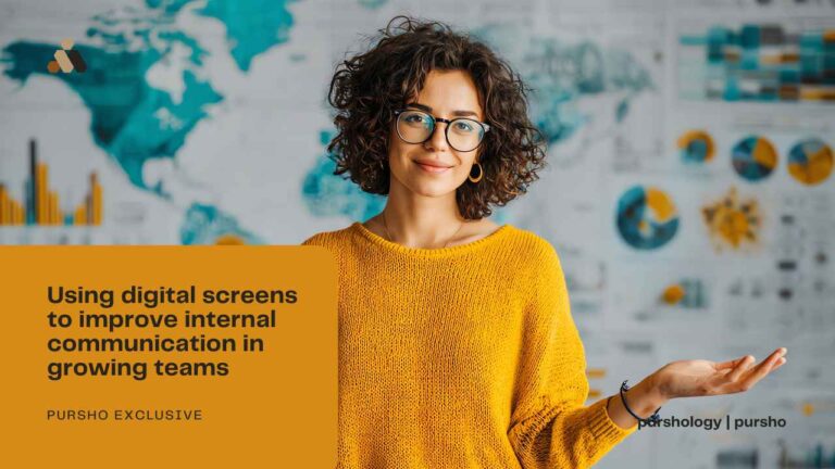 Using digital screens to improve internal communication in growing teams