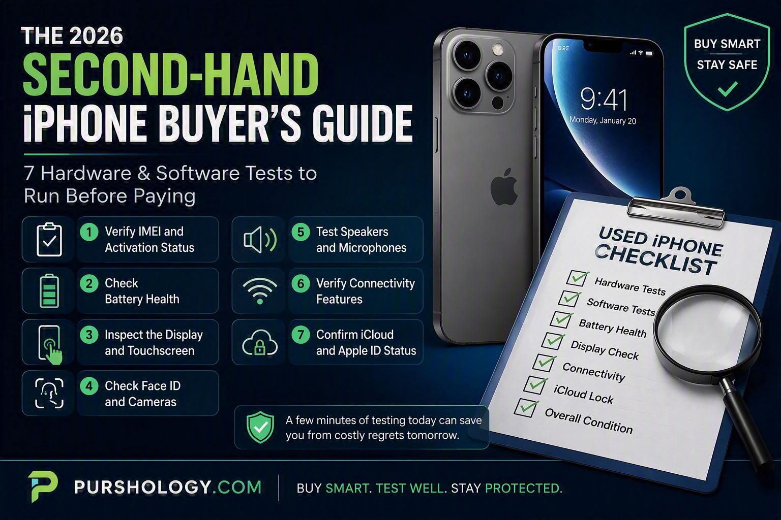 The 2026 Second-Hand iPhone Buyer's Guide: 7 Hardware & Software Tests to Run Before Paying