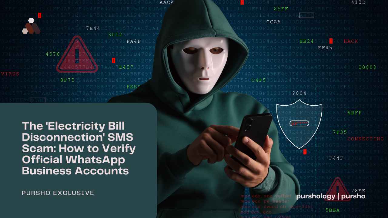The Electricity Bill Disconnection SMS Scam How to Verify Official WhatsApp Business Accounts - purshoLOGY The 'Electricity Bill Disconnection' SMS Scam: How to Verify Official WhatsApp Business Accounts