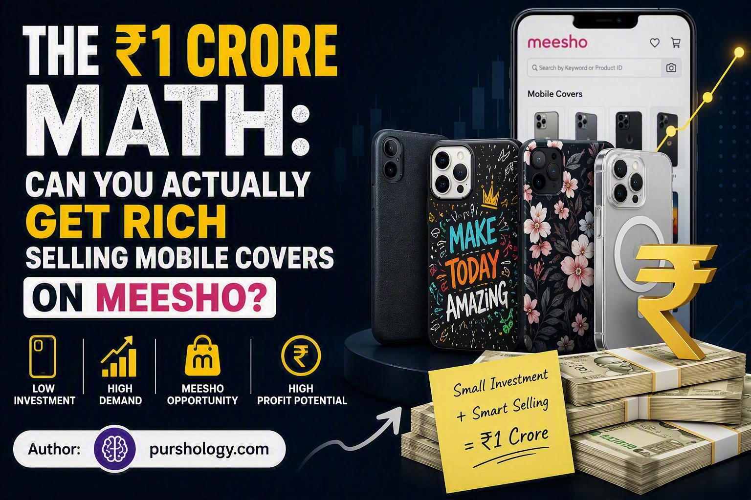 The ₹1 Crore Math- Can You Actually Get Rich Selling Mobile Covers on Meesho - purshoLOGY The ₹1 Crore Math: Can You Actually Get Rich Selling Mobile Covers on Meesho?