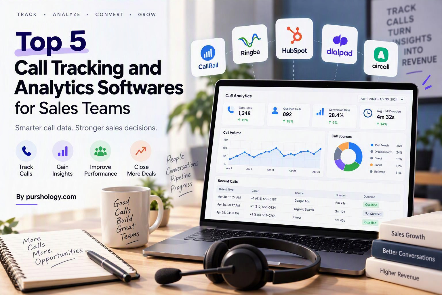 Top 5 Call Tracking and Analytics Softwares for Sales Teams