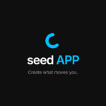 Seed App brand logo on a black background: cyan curved mark above the text 'seed APP' in white and cyan, with the tagline below.