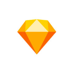 Geometric orange and yellow diamond gem icon