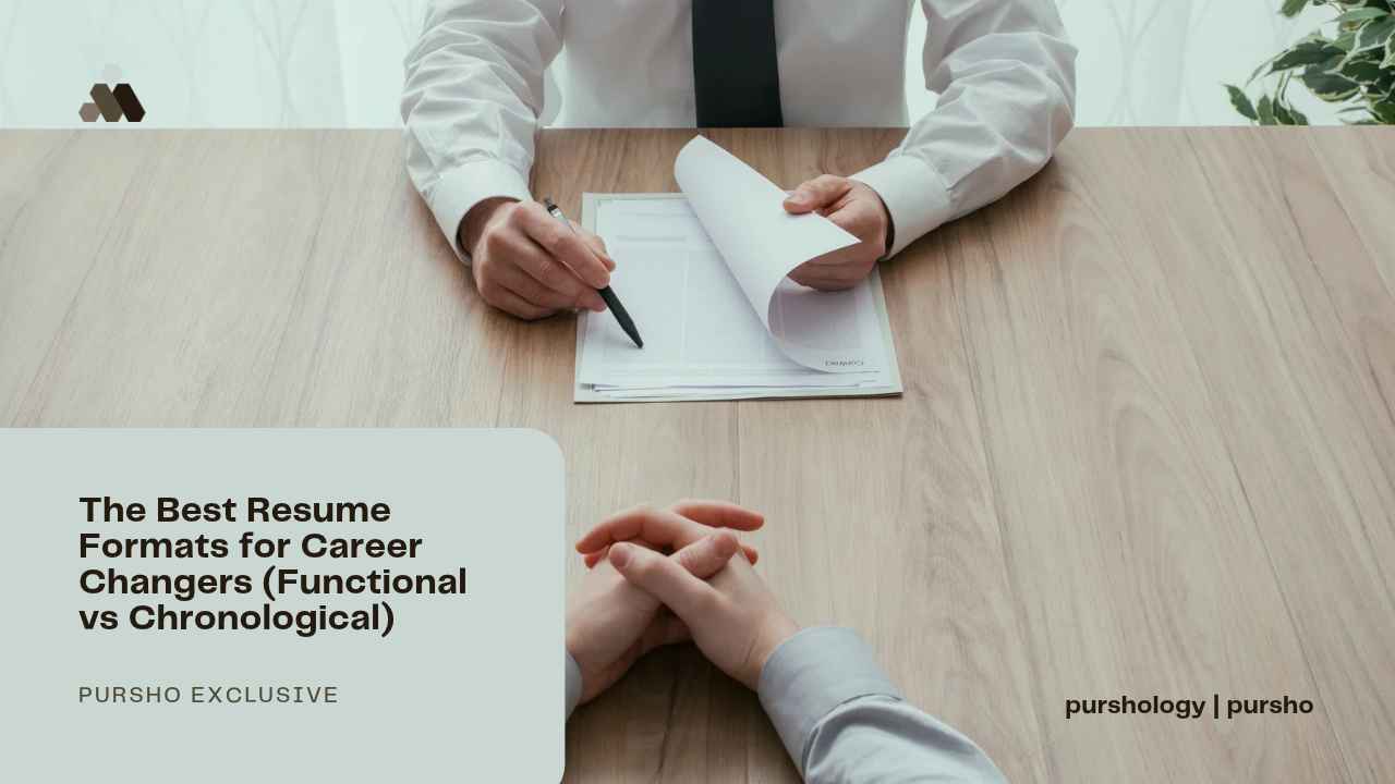The Best Resume Formats for Career Changers Functional vs Chronological - purshoLOGY The Best Resume Formats for Career Changers (Functional vs Chronological)