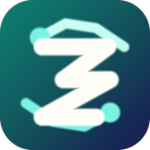 App icon with a white zigzag 'Z' and teal accents on a teal-to-navy gradient background.