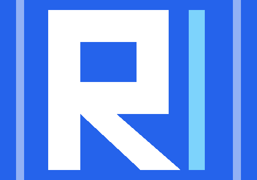 Logout icon: white arrow shape within a blue square, with a lighter blue vertical bar on the right.