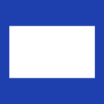 White rectangle centered on a blue background